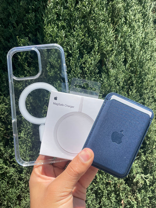 Promoción 9. Funda MagSafe Transparente/Cargador MagSafe/Tarjetero Seda FineWooven Animación