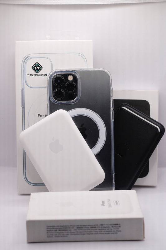 Promoción 5. Funda MagSafe Transparente/Tarjetero Piel Animación/Batería portátil MagSafe