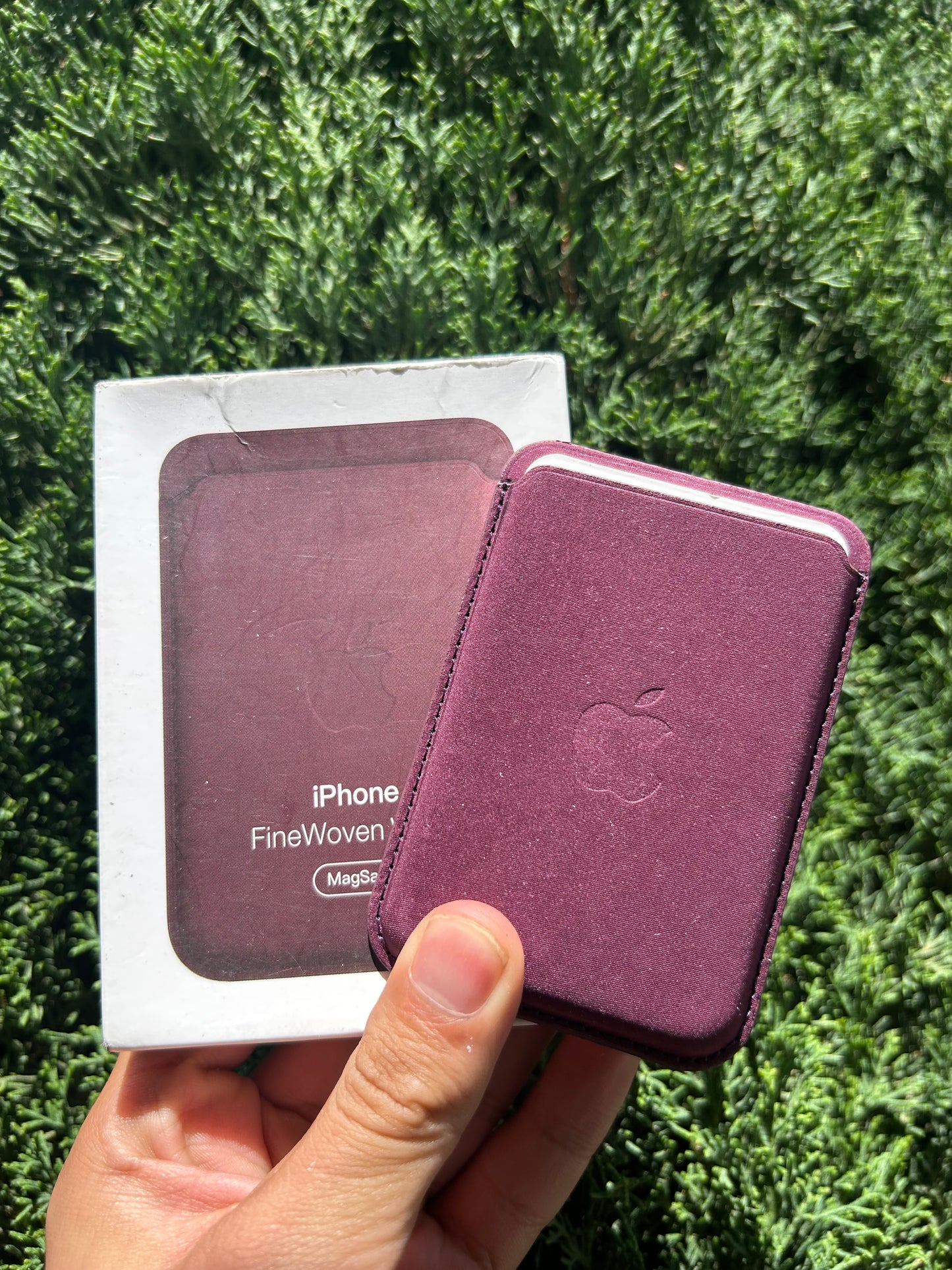 Tarjetero Seda FineWooven MagSafe