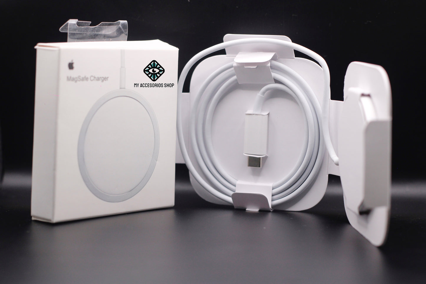 Promoción 8. Funda MagSafe Transparente/Cargador MagSafe/Tarjetero Seda FineWooven